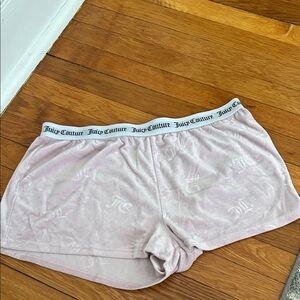 Juicy Couture Light Pink Velour Lounge Shorts